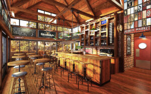 Imagerie 3d de l'intérieur du Pub Chelsea 