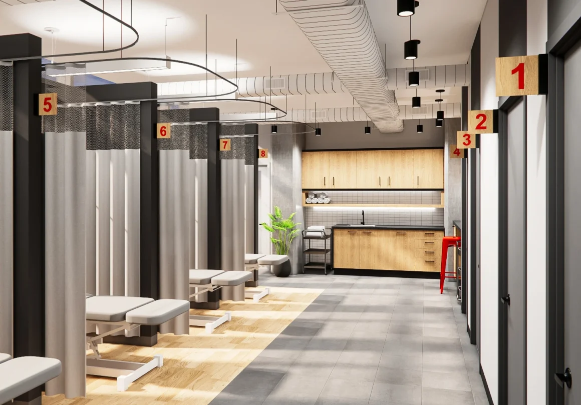 Clinique physiothérapie-design commercial Montréal-Perron