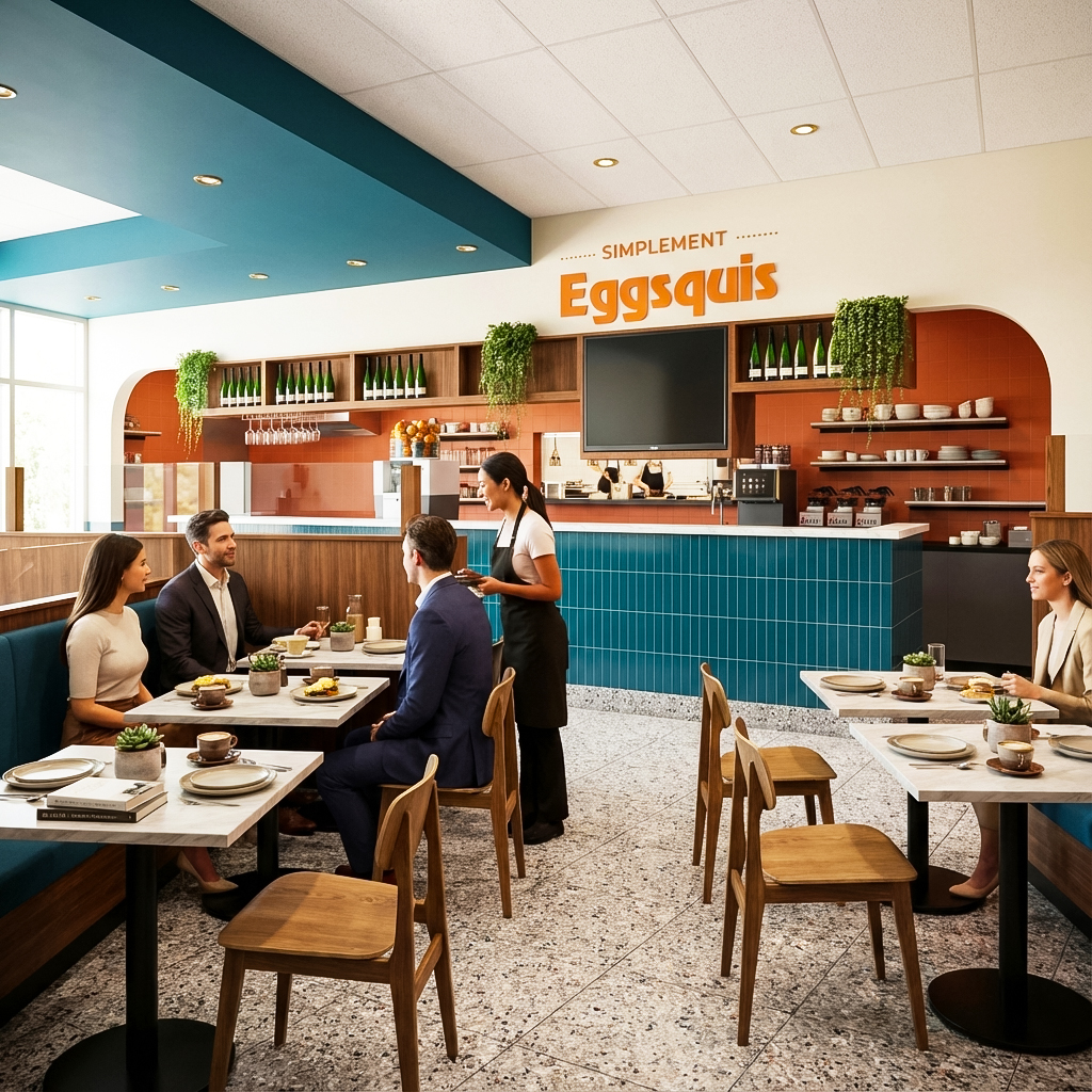 design de restaurant-décoration-céramique bleu-contemporain